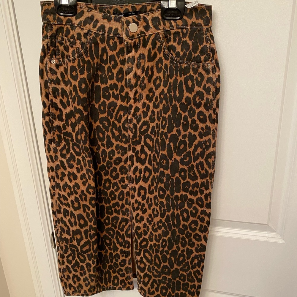 Zara denim pencil skirt